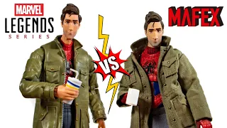 MARVEL LEGENDS vs MAFEX Spider-Man Into the Spider-Verse PETER B PARKER Comparison Review