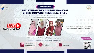 Webinar Pelatihan Penulisan Naskah Video Inovasi Pembelajaran