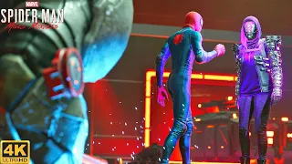 Miles and Phin vs Rhino with Great Responsibility Suit - Marvel's Spider-Man Miles Morales 4K 60FPS