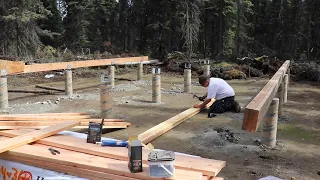 The final beam for the Alaska cabin/its raining INSIDE?