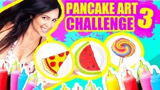 DIBUJOS QUE SE COMEN! Pizza, Sandía, Mascota y Más! - Pancake Art Challenge - Reto- SandraCiresArt