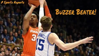 Syracuse Elijah Hughes Hits Crazy Buzzer Beater-MUST SEE