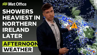 30/10/23 – Widespread heavy thundery showers – Afternoon Weather Forecast UK – Met Office Weather