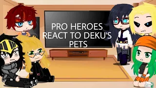 Pro heroes react to deku's pets/Mha BNHA/short/part 1