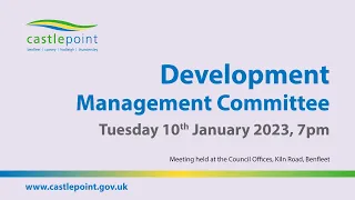 Development Management Committee - Tuesday 10th January 2023