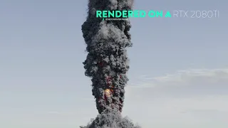 Volcano Blender simulation smoke effects