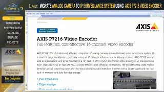 Axis Lab - CONFIGURE AXIS P7216 VIDEO ENCODER