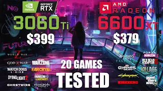 RTX 3060Ti 8GB vs RX 6600XT 8GB | I5-12400 | 1080p - 1440p - 20 Games Tested