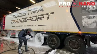 Contactless 🚫 🧽  High Quality ProNano Truck Wash Scania & Alu Walking Floor Trailer