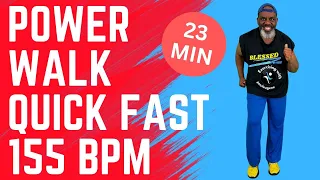 Burn Calories Fast with This 23 Min Fast-Paced Low Impact Power Walk Cardio Home Workout