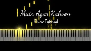 Main Agar Kahoon || Piano tutorial || MIDI