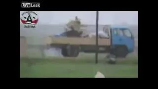 Syria - ATGM vs Convoy.