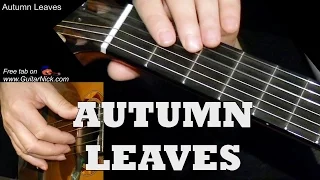 AUTUMN LEAVES: Easy Guitar Lesson + TAB + CHORDS by GuitarNick