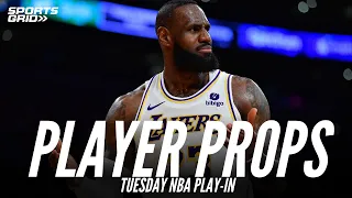 Tuesday NBA Play-In Tournament | Player Props | LeBron James | Stephen Curry | 4/16/24