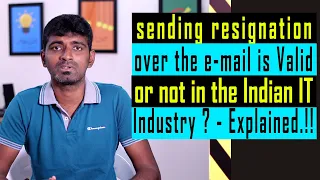 Is sending resignation over the email is valid or not in the IT Industry? | 2021|Software lyf|Telugu