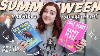 SUMMERWEEN readathon announcement! ✨ (May TBR, announcing Book Troop book club pick for June!)