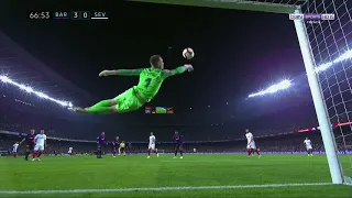 Ter Stegen insane save vs Sevilla HD