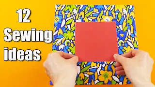 12 Easy Sewing Projects for beginners in 25 min | Sewing ideas from leftover fabric | Sewing tips