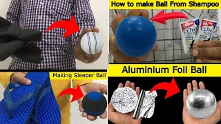 How to make 4 different types of Cricket Balls at Home | homemade Balls | Making 4 Types of  Balls