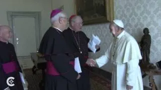 Pope Francis meets with Cardinal Dolan, Archbishop Kurtz