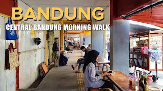 [4K] Bandung Morning Walk, Market Place & Jalan Suniaraja