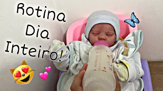 ROTINA DIA INTEIRO COM MINHA BEBÊ REBORN PREMATURA LOLLA❤️