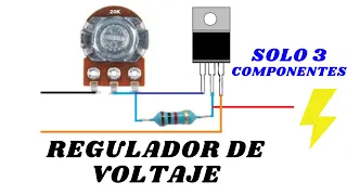 REGULADOR DE VOLTAJE CASERO ⚡ CON SOLO 3 COMPONENTES