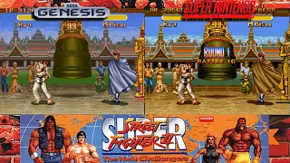 SNES vs Sega Genesis Super street fighter 2