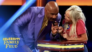 Steve Harvey + Kristin Chenoweth = SEXY! | Celebrity Family Feud