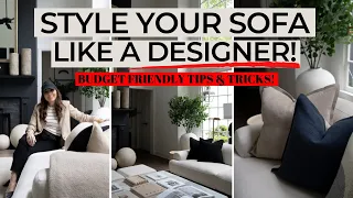 STYLE YOUR PILLOWS Like a DESIGNER! | SOFA STYLING HACKS | INTERIOR DESIGN