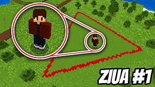 Minecraft, Dar Nu Am Voie Să Ies Din Triunghi ! - Ziua #1