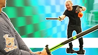 NERF Hoverboard Jousting Challenge!