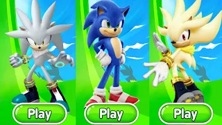 Sonic Dash - Silver Vs Movie Sonic Vs Super silver Vs All Bosses Zazz Egman -All 86 character