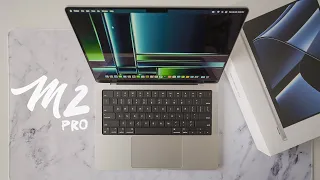 M2 Pro MacBook Pro 2023 [Chill/Aesthetic Unboxing 📦 & First Look]