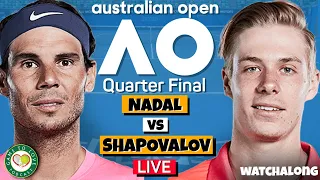 NADAL vs SHAPOVALOV | Australian Open 2022 Quarter Final | LIVE GTL Tennis Watchalong Stream