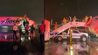 Passengers scream as plane makes hard landing amid Tropical Storm Hilary