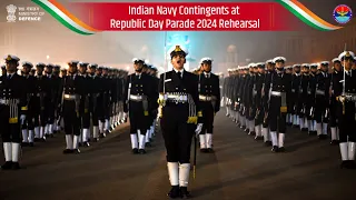 Indian Navy Contingents at Republic Day Parade 2024 Rehearsal