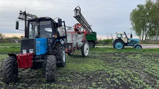 Мтз 892 віджав обприскувач в ЮМЗ 🫣Пішла Жара👍Вносимо Гербіцид на Гірчицю