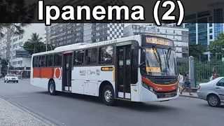 Ipanema (2) - Movimentação de ônibus urbano Zona Sul Carioca - Rio de Janeiro #onibus