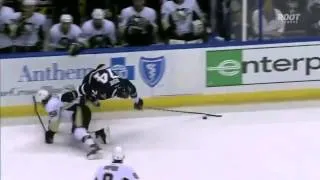 Kris Letang Hip Checks T.J. Oshie - November 9th, 2013