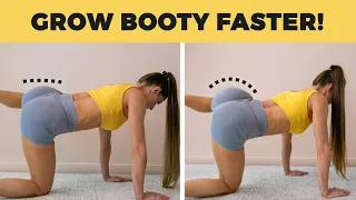 NON-STOP BOOTY Workout to Grow BOOTY FASTER! Intense, No Equipment, At Home