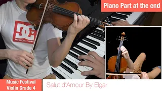 Salut d'Amour by Elgar | Music Festival Violin Grade 4| 校際音樂節2021#小提琴#四級#比賽歌#鋼琴伴奏#手指位