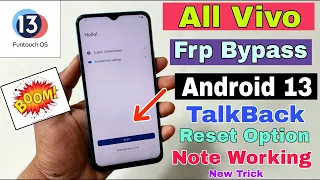 BOOM ! All Vivo FRP Bypass Android 13 Unlock Google Account Without PC Solution 100% Working 2023