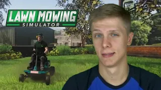 СТАЛ ГАЗОНОКОСИЛЬЩИКОМ. (Lawn Mowing Simulator #1).