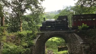 Talyllyn Railway - Edward Thomas hauling the 11.45 ex Tywyn Fri 8th July 2022 - departing Dolgoch