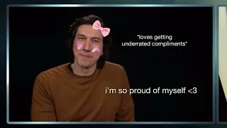 adam driver being annoyed by interviewers for 2 minutes and 52 seconds straight (65 edition)