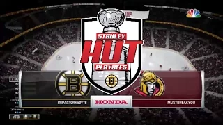 NHL 17 Stanley HUT Playoffs! Senators (Tougie24) vs. Bruins (Brianstormed) Full gameplay