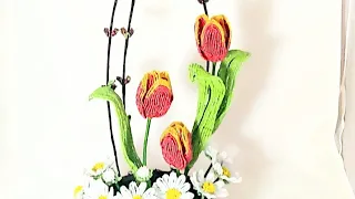 Мастер класс Танец Весны Часть 2. Цветы из бисера Beaded flowers