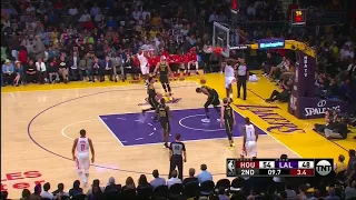 Harden Drives For BIG DUNK Vs Lakers April 2018