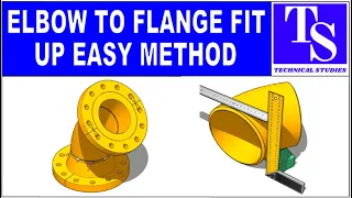 45 DEGREE ELBOW TO WELD NECK FLANGE FIT UP EASY METHOD. Pipe fit up tutorials